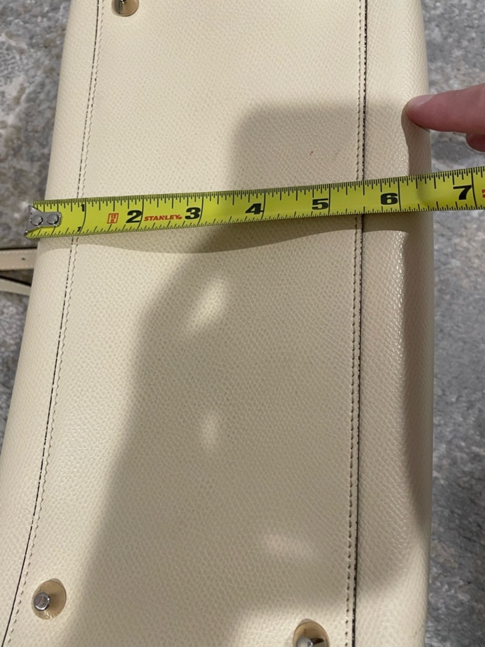 Cromia Beige Cream Italian Leather Shoulder Bag Crossbody Purse Made in Italy - Picture 13 of 15